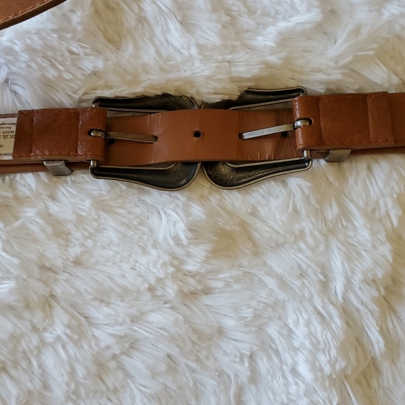Double Buckle Adjustable Western Boho Style Belt Brown main image 10